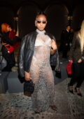 Normani attends the Versace SS25 show during Milan Fashion Week in Milan, Italy