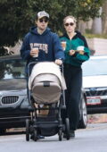 Suki Waterhouse and Robert Pattison step out for breakfast with their baby in Los Feliz, California