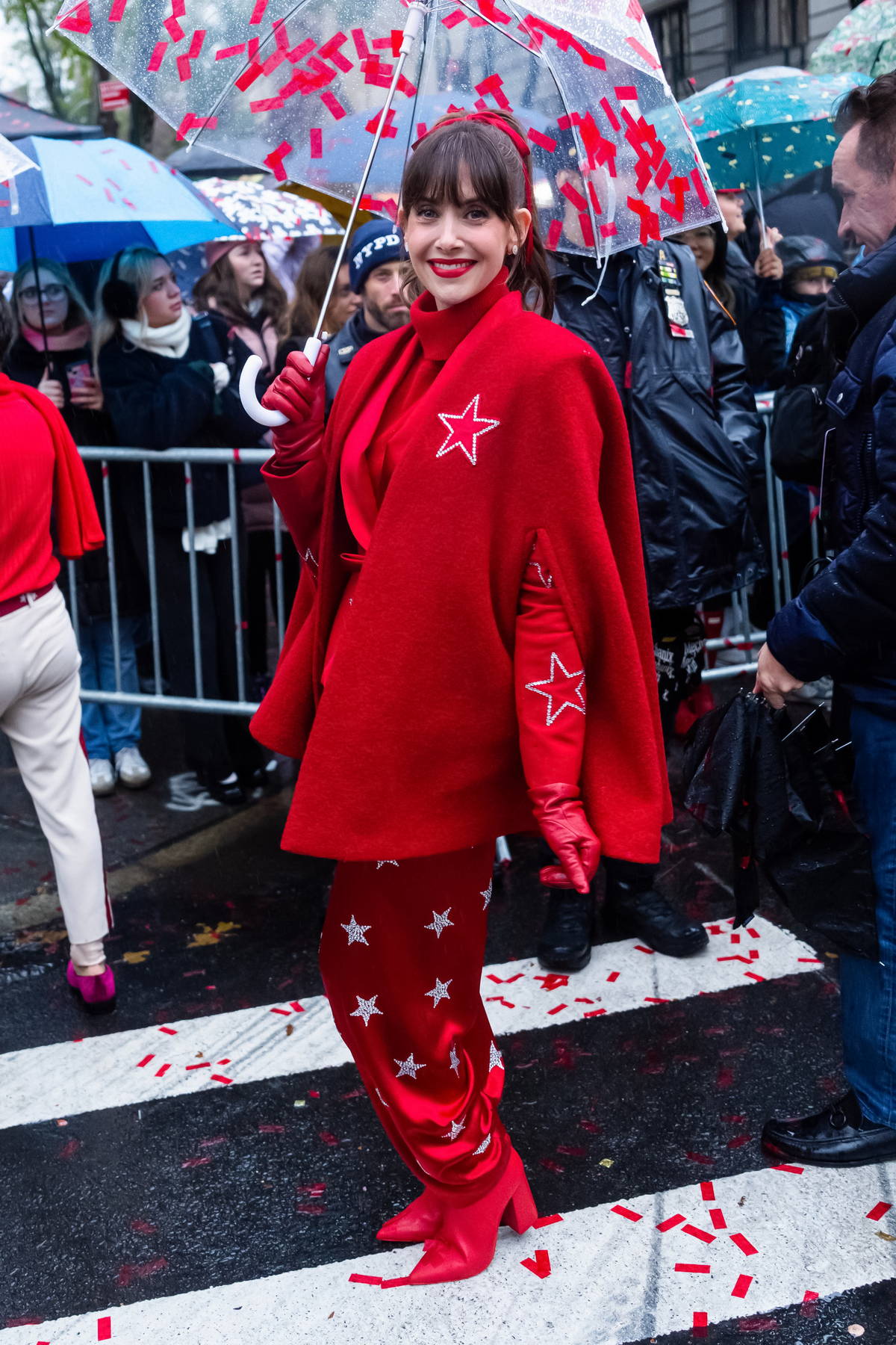 Alison Brie attends the 2024 Macy's Thanksgiving Day Parade in New York City