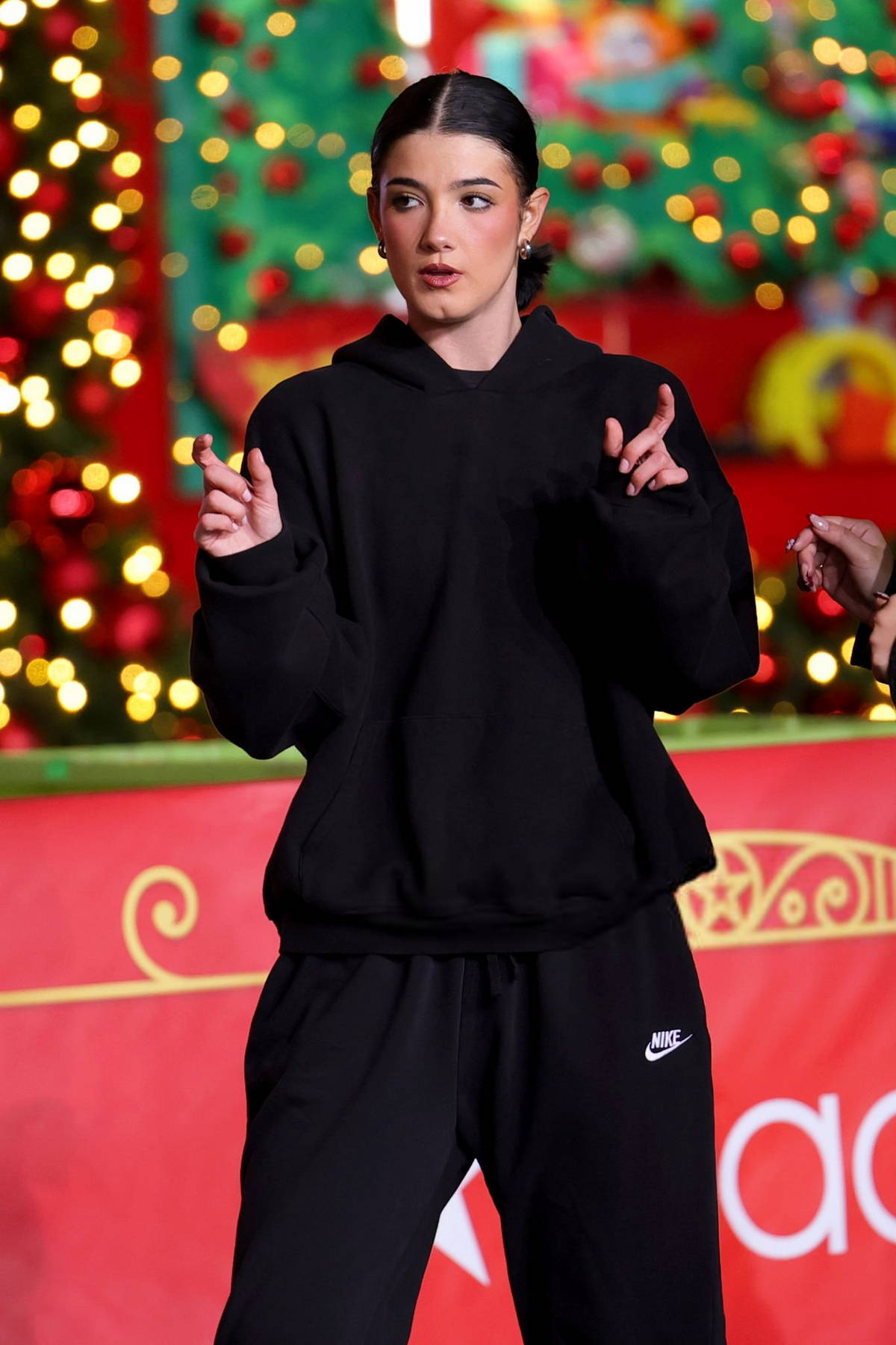 Charli D'Amelio attends the 2024 Macy's Thanksgiving Day Parade Rehearsals in New York City